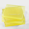 Feuille de PU en polyuréthane transparent jaune